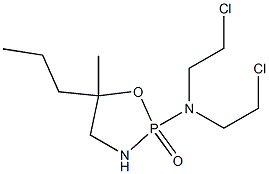 2-[ビス(2-クロロエチル)アミノ]-5-メチル-5-プロピル-1,3,2-オキサザホスホリジン2-オキシド 化学構造式