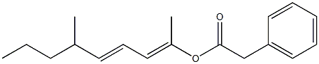 Phenylacetic acid 1,5-dimethyl-1,3-octadienyl ester 结构式