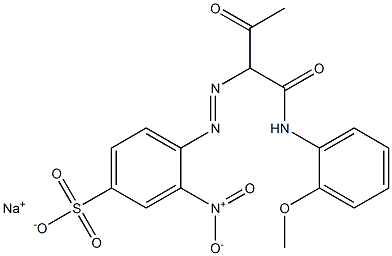 4-[1-(2-Methoxyphenylcarbamoyl)acetonylazo]-3-nitrobenzenesulfonic acid sodium salt|