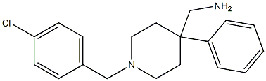 1-(4-クロロベンジル)-4-フェニルピペリジン-4-メタンアミン 化学構造式