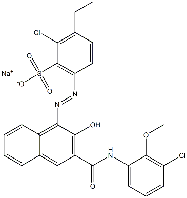  2-Chloro-3-ethyl-6-[[3-[[(3-chloro-2-methoxyphenyl)amino]carbonyl]-2-hydroxy-1-naphtyl]azo]benzenesulfonic acid sodium salt