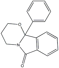 3,4-Dihydro-10b-phenyl-2H-[1,3]oxazino[2,3-a]isoindol-6(10bH)-one 结构式