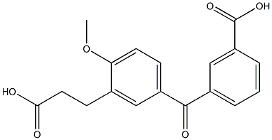 5-(3-Carboxybenzoyl)-2-methoxybenzenepropanoic acid|
