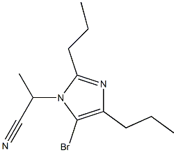 5-Bromo-1-(1-cyanoethyl)-2,4-dipropyl-1H-imidazole Struktur