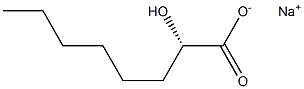 [S,(-)]-2-Hydroxyoctanoic acid sodium salt Structure