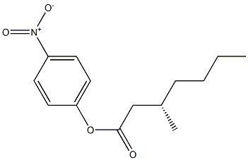 [S,(-)]-3-Methylheptanoic acid p-nitrophenyl ester Struktur