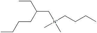 N-ブチル-2-エチル-N,N-ジメチル-1-ヘキサンアミニウム 化学構造式
