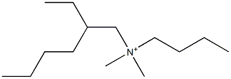 N-Butyl-2-ethyl-N,N-dimethyl-1-hexanaminium,,结构式