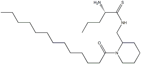 (2S)-2-Amino-N-[(1-tridecanoyl-2-piperidinyl)methyl]-4-methylthiobutyramide,,结构式