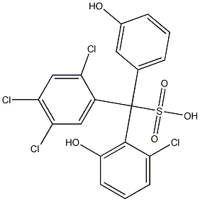 (2-Chloro-6-hydroxyphenyl)(2,4,5-trichlorophenyl)(3-hydroxyphenyl)methanesulfonic acid,,结构式