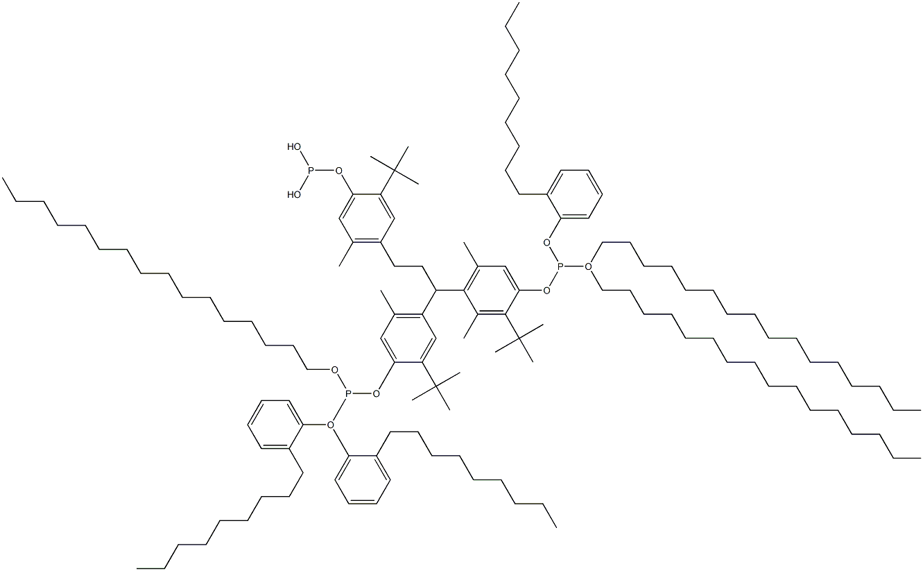 [3-Methyl-1,1,3-propanetriyltris(2-tert-butyl-5-methyl-4,1-phenyleneoxy)]tris(phosphonous acid)O,O',O'-trihexadecyl O,O'',O''-tris(2-nonylphenyl) ester