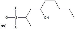 4-Hydroxynonane-2-sulfonic acid sodium salt,,结构式