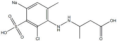 3-[2-(2-Chloro-4-sodiosulfo-6-methylphenyl)hydrazino]butanoic acid Struktur