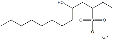 5-Hydroxytridecane-3-sulfonic acid sodium salt Structure
