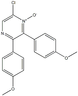 6-クロロ-2,3-ビス(4-メトキシフェニル)ピラジン1-オキシド 化学構造式