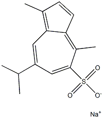 1,4-Dimethyl-7-(1-methylethyl)-5-azulenesulfonic acid sodium salt,,结构式