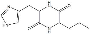 3-[(1H-Imidazol-4-yl)methyl]-6-propyl-1,3,4,6-tetrahydropyrazine-2,5-dione,,结构式