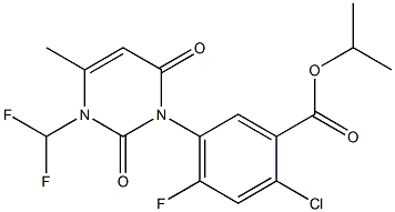 2-Chloro-5-[[3-(difluoromethyl)-1,2,3,6-tetrahydro-4-methyl-2,6-dioxopyrimidin]-1-yl]-4-fluorobenzoic acid isopropyl ester