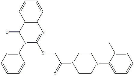 2-[[[[4-(2-Methylphenyl)piperazin-1-yl]carbonyl]methyl]thio]-3-phenylquinazolin-4(3H)-one|