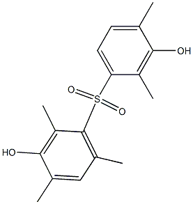 3,3'-Dihydroxy-2,2',4,4',6-pentamethyl[sulfonylbisbenzene] 结构式