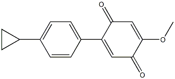 3-(4-Cyclopropylphenyl)-6-methoxy-1,4-benzoquinone,,结构式