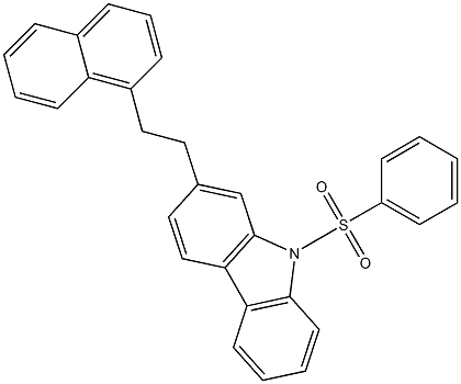 2-[2-(1-Naphthalenyl)ethyl]-9-phenylsulfonyl-9H-carbazole Structure