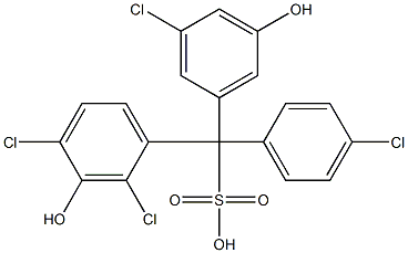 (4-Chlorophenyl)(3-chloro-5-hydroxyphenyl)(2,4-dichloro-3-hydroxyphenyl)methanesulfonic acid