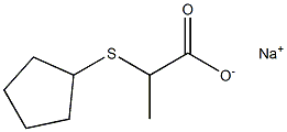 2-(Cyclopentylthio)propionic acid sodium salt 结构式