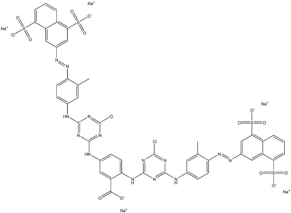 2,5-Bis[4-chloro-6-[3-methyl-4-(4,8-disulfo-2-naphtylazo)anilino]-1,3,5-triazin-2-ylamino]benzoic acid pentasodium salt