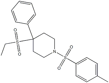 4-(Ethylsulfonyl)-4-phenyl-1-(p-tolylsulfonyl)piperidine,,结构式
