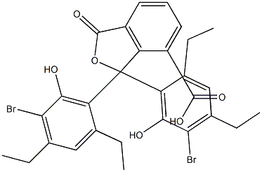 1,1-Bis(5-bromo-2,4-diethyl-6-hydroxyphenyl)-1,3-dihydro-3-oxoisobenzofuran-7-carboxylic acid,,结构式