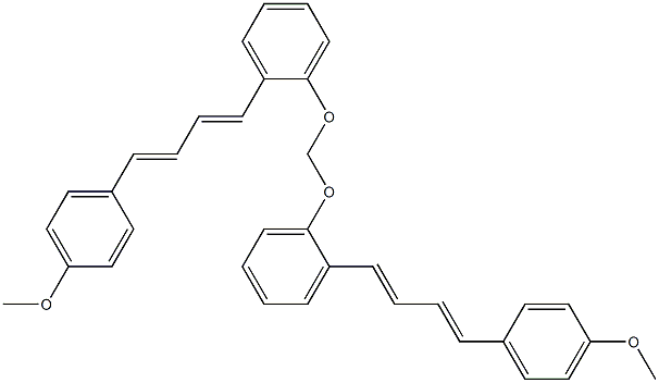 Bis[2-[4-(4-methoxyphenyl)-1,3-butadien-1-yl]phenoxy]methane Structure