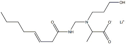 2-[N-(3-Hydroxypropyl)-N-(3-octenoylaminomethyl)amino]propionic acid lithium salt 结构式