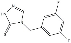 4,5-Dihydro-4-(3,5-difluorobenzyl)-1H-1,2,4-triazole-5-thione 结构式