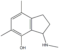 2,3-Dihydro-5,7-dimethyl-3-methylamino-1H-inden-4-ol 结构式