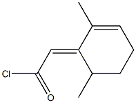 2,6-Dimethyl-2-cyclohexen-1-ylideneacetic acid chloride Struktur