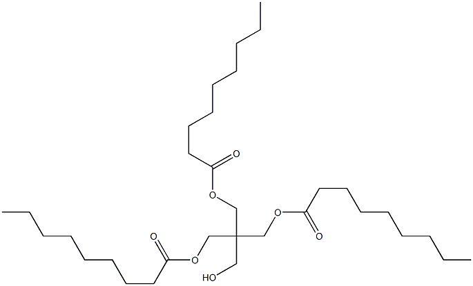 Dinonanoic acid 2-(hydroxymethyl)-2-[(nonanoyloxy)methyl]-1,3-propanediyl ester 结构式
