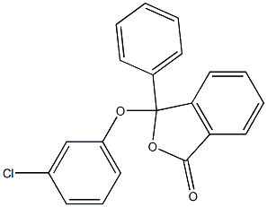 3-フェニル-3-(3-クロロフェノキシ)イソベンゾフラン-1(3H)-オン 化学構造式