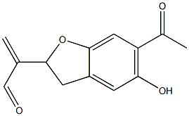 2-(1-Formylethenyl)-5-hydroxy-6-acetyl-2,3-dihydrobenzofuran Structure