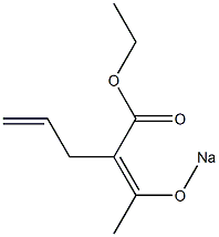 2-[1-(Sodiooxy)ethylidene]-4-pentenoic acid ethyl ester Structure