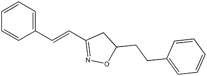 5-(2-フェニルエチル)-3-スチリル-4,5-ジヒドロイソオキサゾール 化学構造式