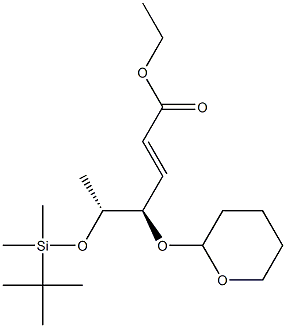 (4R,5R,E)-4-[[(3,4,5,6-Tetrahydro-2H-pyran)-2-yl]oxy]-5-[(tert-butyldimethylsilyl)oxy]-2-hexenoic acid ethyl ester Structure