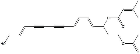 (4E,6E,12E)-Tetradeca-4,6,12-triene-8,10-diyne-1,3,14-triol 1-acetate 3-(3-methyl-2-butenoate)