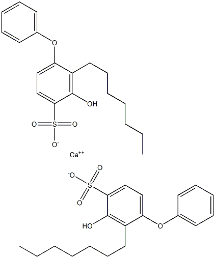 Bis(3-hydroxy-2-heptyl[oxybisbenzene]-4-sulfonic acid)calcium salt Structure