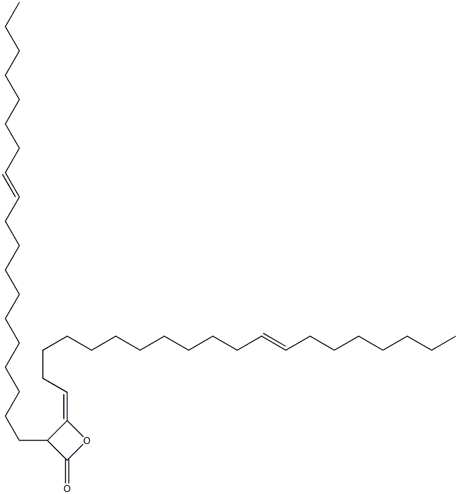 3-(11-Nonadecenyl)-4-(12-icosen-1-ylidene)oxetan-2-one Structure