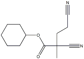 2-Methyl-2,4-dicyanobutyric acid cyclohexyl ester 结构式