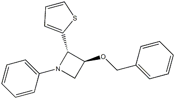 (2S,3S)-3-Benzyloxy-1-phenyl-2-(2-thienyl)azetidine Structure