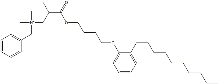 N,N-Dimethyl-N-benzyl-N-[2-[[4-(2-decylphenyloxy)butyl]oxycarbonyl]propyl]aminium,,结构式