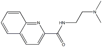 N-[2-(ジメチルアミノ)エチル]キノリン-2-カルボアミド 化学構造式
