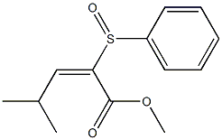 (2E)-2-Phenylsulfinyl-4-methyl-2-pentenoic acid methyl ester Structure